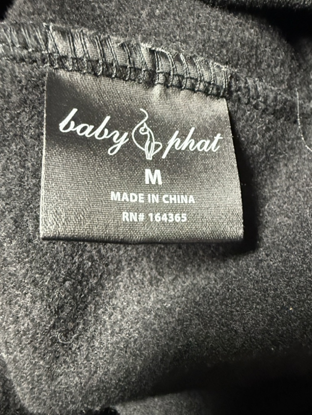 Baby Phat Cropped Black Hoodie with Logo Sz Med - Picture 4 of 12